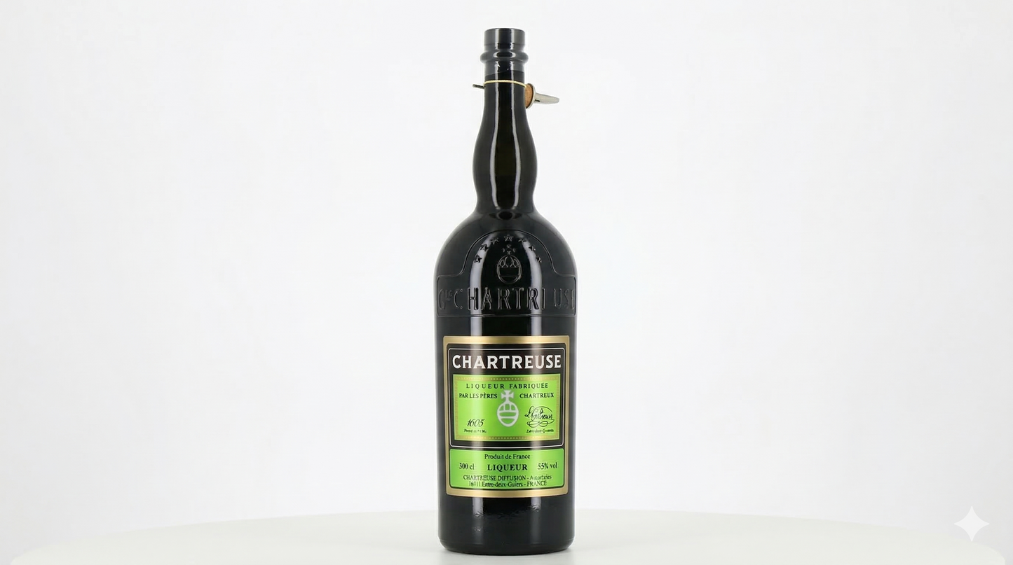 Jéroboam de chartreuse verte - Des moines chartreux - Cuvéria